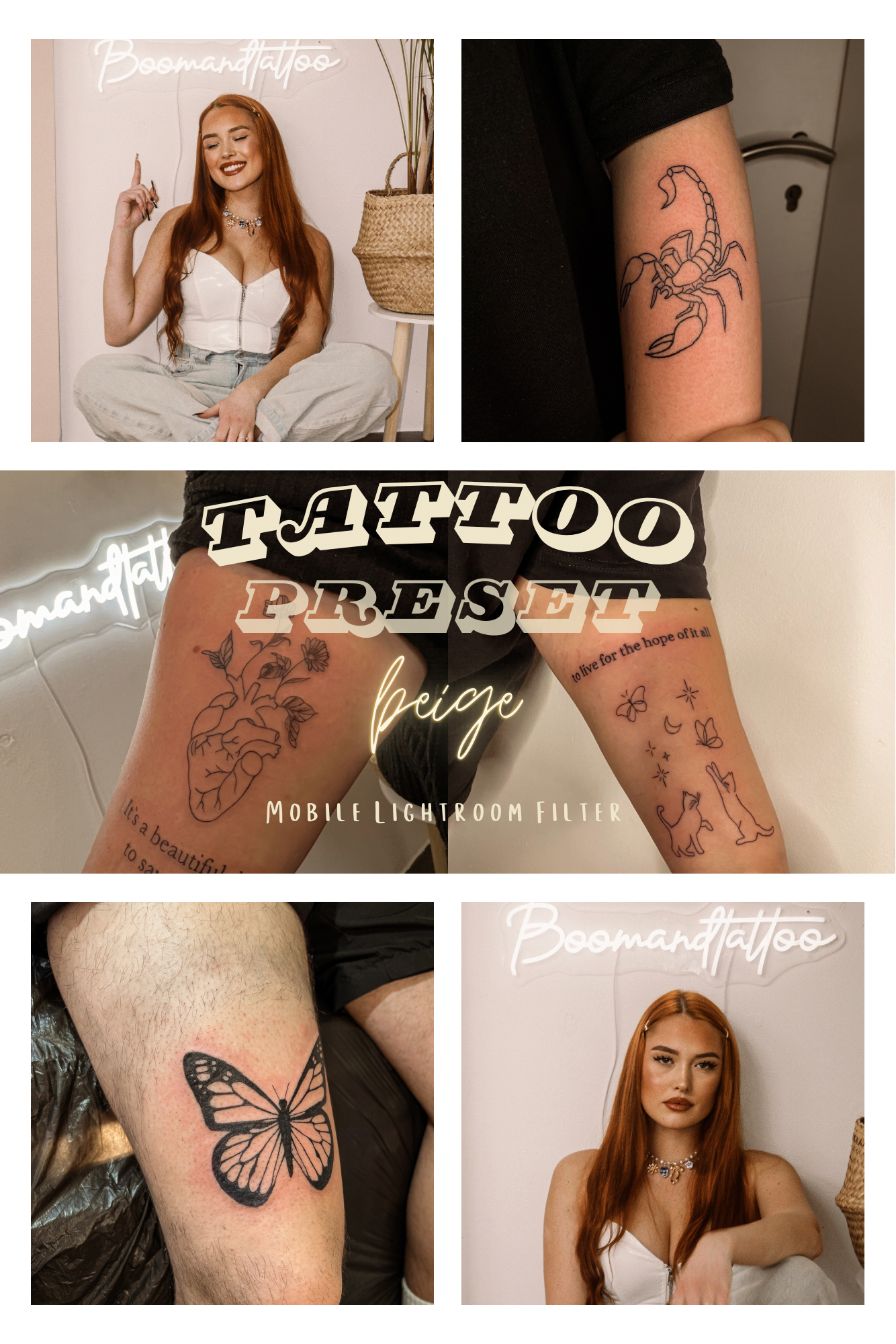 Tattoo Beige – Lightroom Preset für ein ästhetisches Portfolio.